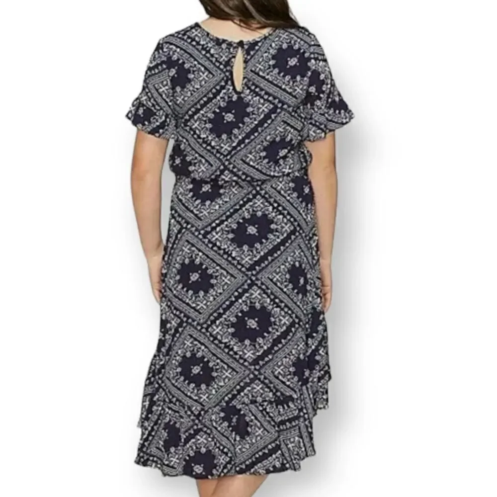JUSTICE BLUE ROMPER DRESS SZ.Y18 EUC